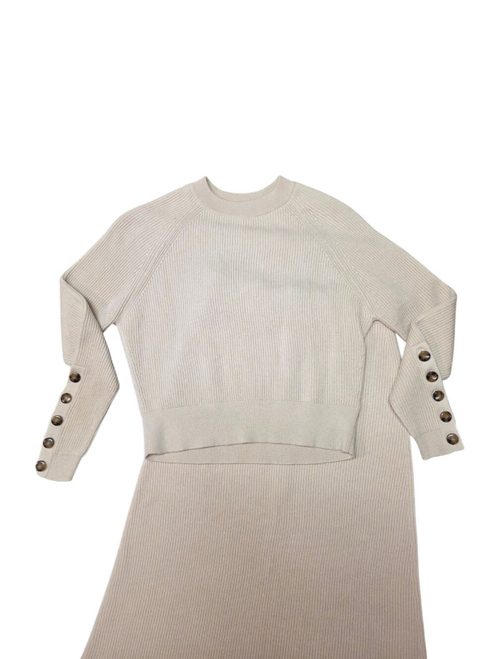 SEZANE Ecru Sami Jumper & Naelle Skirt Set S/XS - Picture 3 of 16
